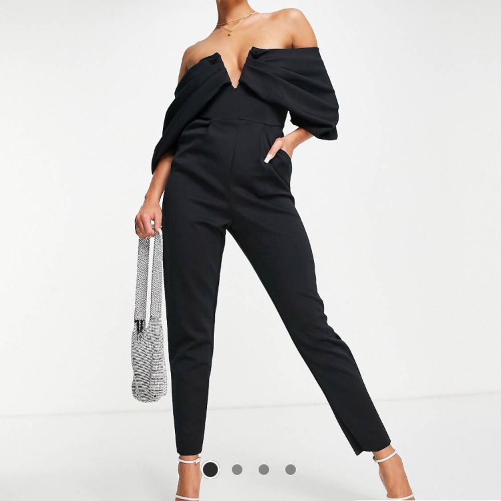 ASOS off the shoulder jumpsuit
